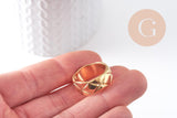 Bague acier or large homme 16-20mm, x1 (G1103)