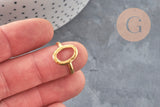Ring, gold-plated IP 304 stainless steel circle, Size 57, x1 (G11261)