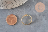 Ring, gold-plated IP 304 stainless steel circle, Size 57, x1 (G11261)