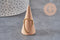 Anillo de corazón ajustable de acero inoxidable 304 chapado en oro IP Talla 57, x1 VÁLIDO