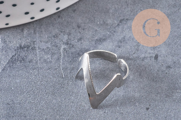 Bague fine argenté 15mm, x1 (G3046)