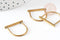 Bague fine barre laiton brut 21mm, x2 (G6889)