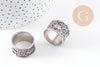 Bague large homme argenté 21mm, x1 (G0328)