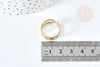 Bague réglable étoile acier inoxydable 304 doré taille 54, x1 (G7646)