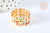 Bague réglable maille croisée acier inoxydable doré émail multicolore Taille 54, x1 (G7005)