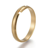Bague réglable personnalisable acier doré inoxydable 18mm, x2 (G6059)