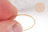 Bague très fine alliance acier inoxydable doré sablée 1mm, x1 (G10366)