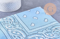 Bandana motif Cachemire Polyester 55cm, x1 (G10691)