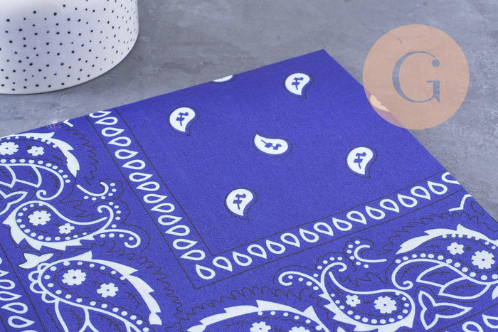 Bandana motif Cachemire Polyester 55cm, x1 (G10691)