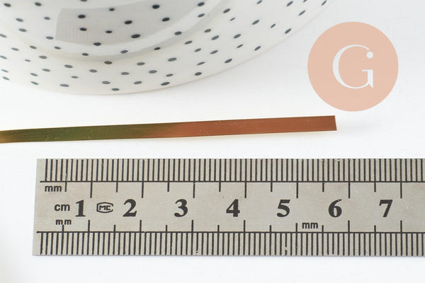 Bande pour serti laiton brut 3mm, x50cm (G10127)