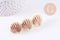 Barrette coquillages métal doré 73mm, x1 (G10689)