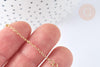 Base de bracelet chaine dorée satellite 16K 2.5microns 17.7cm, x1 (G8182)
