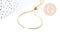 Base de bracelet réglable acier doré 304 inoxydable, 14k maille serpent, 23cm, x1 (G5688)