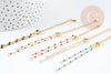 Base de bracelet résine acier 304 doré inoxydable 14.2cm, x1 (G9106)