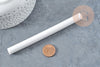 Baton de cire à cacheter blanc 135mm, fourniture pour création de sceaux personnalisés invitations de mariage DIY, x1 (G8918)