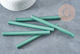 Baton de cire à cacheter vert foncé nacré 135mm, x1 (G8909)