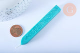 Batonnet de cire à cacheter vert nacré avec mèche, x1 (G7158)