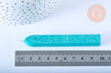 Batonnet de cire à cacheter vert nacré avec mèche, x1 (G7158)