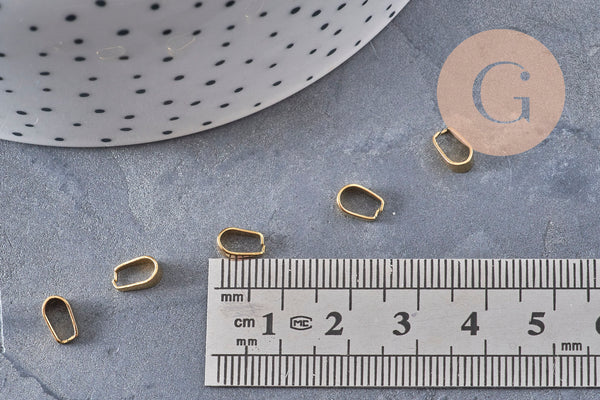 Asa de acero inoxidable 304, chapada en oro, IP 7 mm, x5 VÁLIDO