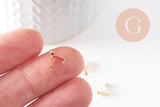Bélière acier doré 304 inoxydable 9x3mm, x5 (G3641)