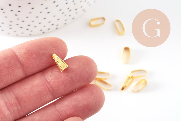 Bélière laiton doré 11mm, x40 (G1540)