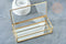 Boite à bijoux verre métal doré rectangle 23cm, x1 (G8099)