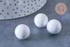 Bola carillon d'harmonie blanche 16mm, x1 (G5426)