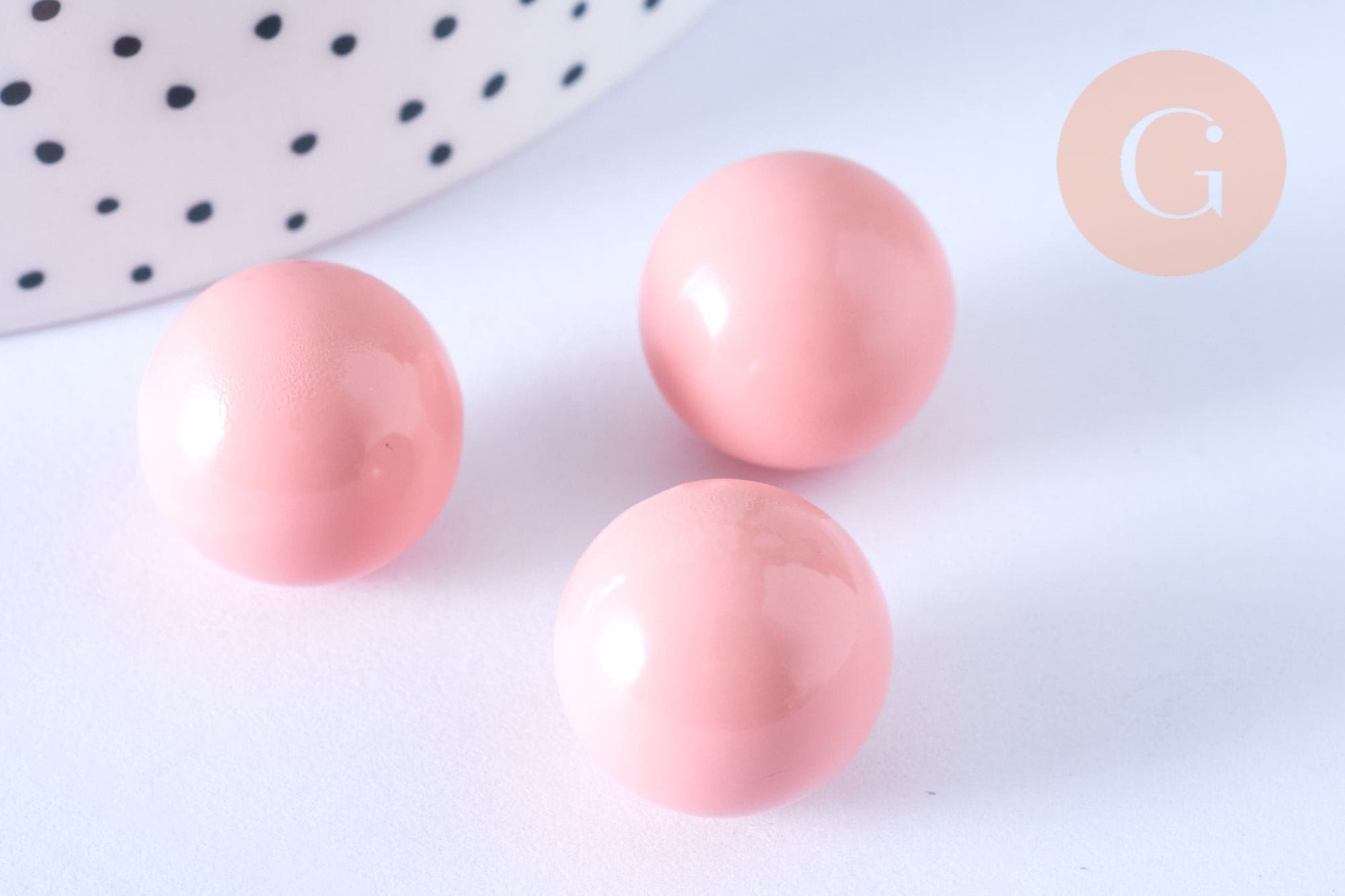 Bola carillon d'harmonie rose 16mm, x1 (G6606)