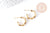 Boucles d'oreilles Créoles Bambou laiton doré 24mm, la paire (G9011)