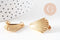 Boucles d'oreilles coquillage acier inoxydable 304 doré 26mm, la paire, (G10756)
