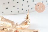 Boucles fleur XXL zamac doré 53mm, la paire (G9655)