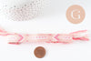 Bracelet brésilien tissé réglable rose /rose clair 15mm, x1 (G9559)