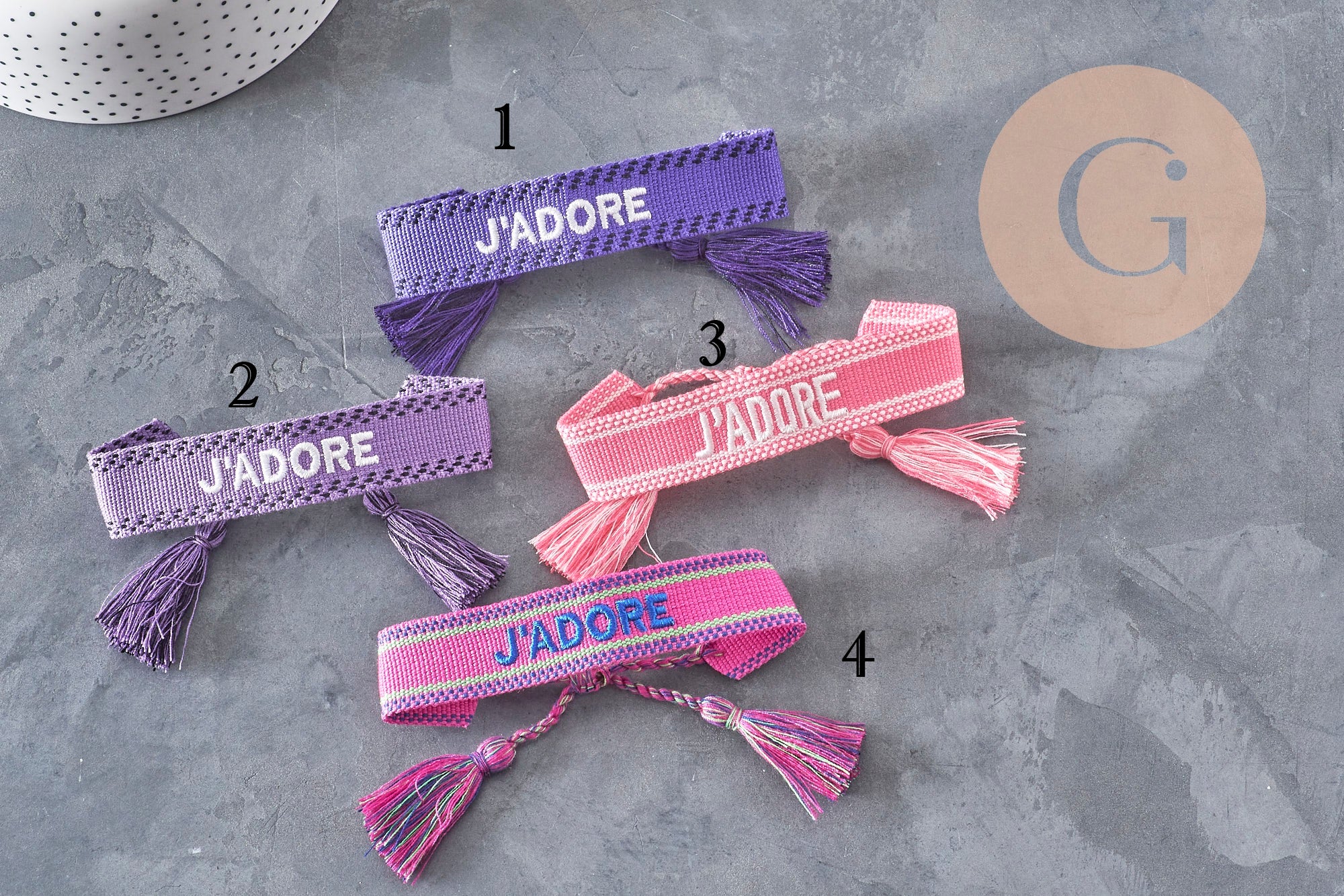 Pulsera bordada I LOVE HOPE EFJF, x1 (G7649)