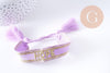 Bracelet brodé J'ADORE HOPE EFJF, x1 (G7649)
