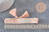 Pulsera bordada I LOVE HOPE EFJF, x1 (G7649)