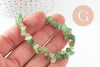 Bracelet élastique chips aventurine verte naturelle 50mm, x1 (G5668)