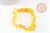 Bracelet élastique chips citrine naturelle chauffee 50mm, x1 (G5667)
