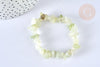 Bracelet élastique chips jade naturelle 50mm, x1 (G7080)