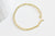 Bracelet gourmette maillons doré 16K 18cm, x1 (G1202)