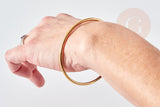 Bracelet jonc 3mm acier doré 63mm x1 (G7736)