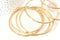 Bracelet jonc 3mm acier doré 63mm x1 (G7736)