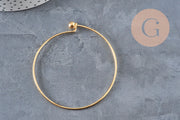 Pulsera esclava lisa bola acero inoxidable 304 dorado 62mm, x1 (G11264)