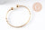 Bracelet jonc ouvert finition boule 2mm acier 304 inoxydable doré 53~60mm, x1 (G10310)