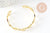 Bracelet jonc réglable laiton doré losange 14k50mm, x1 (G4698)