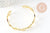 Bracelet jonc réglable lisange laiton doré 14k 50mm, x1 (G4698)