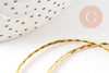 Bracelet jonc strié laiton doré 62mm, x1 (G3962)