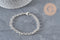 Pulsera de malla rolo de acero inoxidable 304 plateado de 6 mm, 19,1 cm, x1 (G11200)