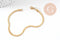 Bracelet maille serpent acier 304 inoxydable doré 14k inoxydable IP 18cm, x1 (G3926)