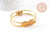 Bracelet manchette ressort laiton brut 47x60mm, x1 (G2710)