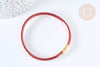 Bracelet paillettes tube plastique PVC 6,3cm, bijoux fantaisie DIY, x1 (G7228)